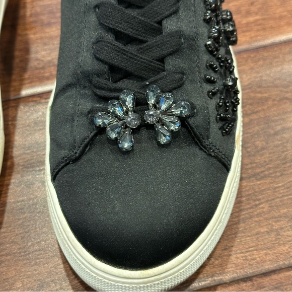 ZARA Satin Beaded & Crystal Embellished Sneakers Limited Edition - Picture 7 of 10